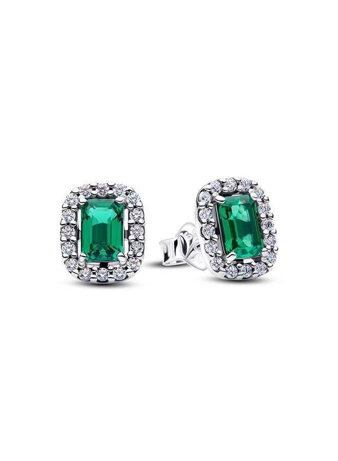 PANDORA Sparkling Rectangular Stud Earrings - Image 1